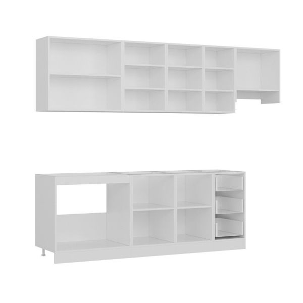 Minar 275 Cm Mutfak Dolabı Beyaz Antrasit 275-A4