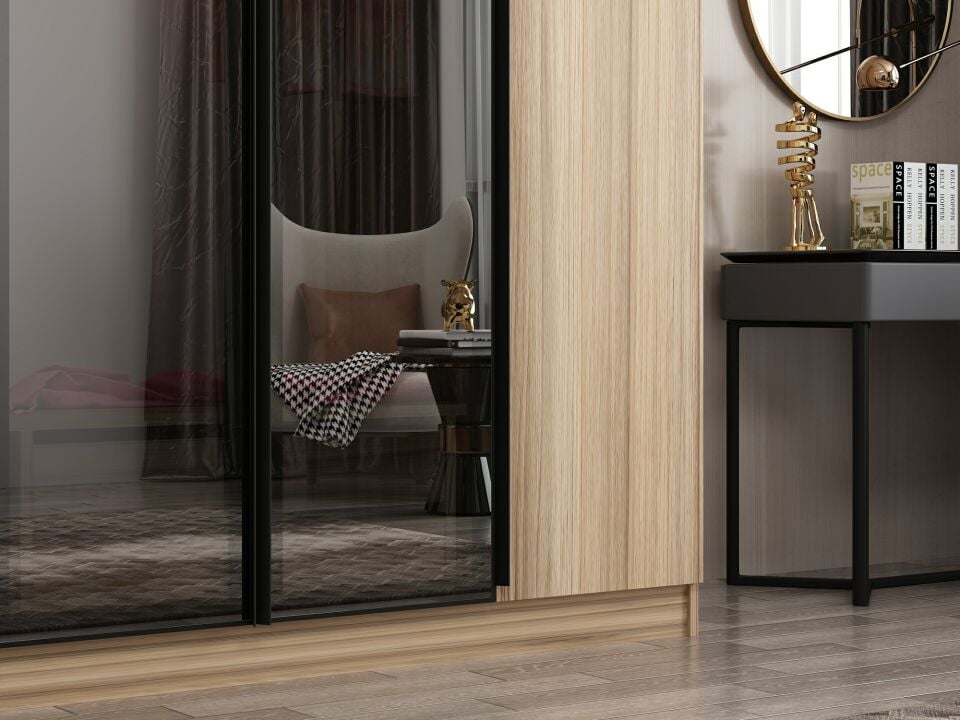 Nisa Plus 4 Kapaklı 2 Çekmece Dolap Dore Plus Dore Reflekte Cam