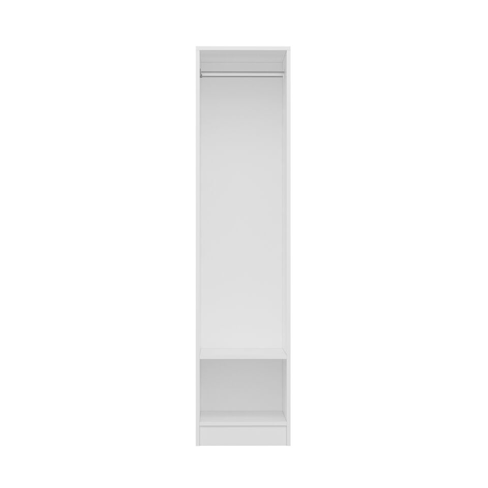 Minar Kale 1 Kapaklı Dolap İlkbahar Mebran 210CM - Beyaz/Kumtaşı - Askılıklı