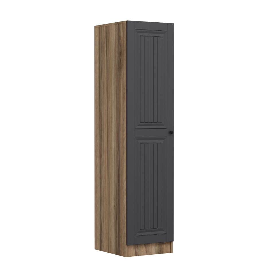 Minar Kale 1 Kapaklı Dolap İlkbahar Mebran 210CM - Dore/Antrasit - Askılıklı