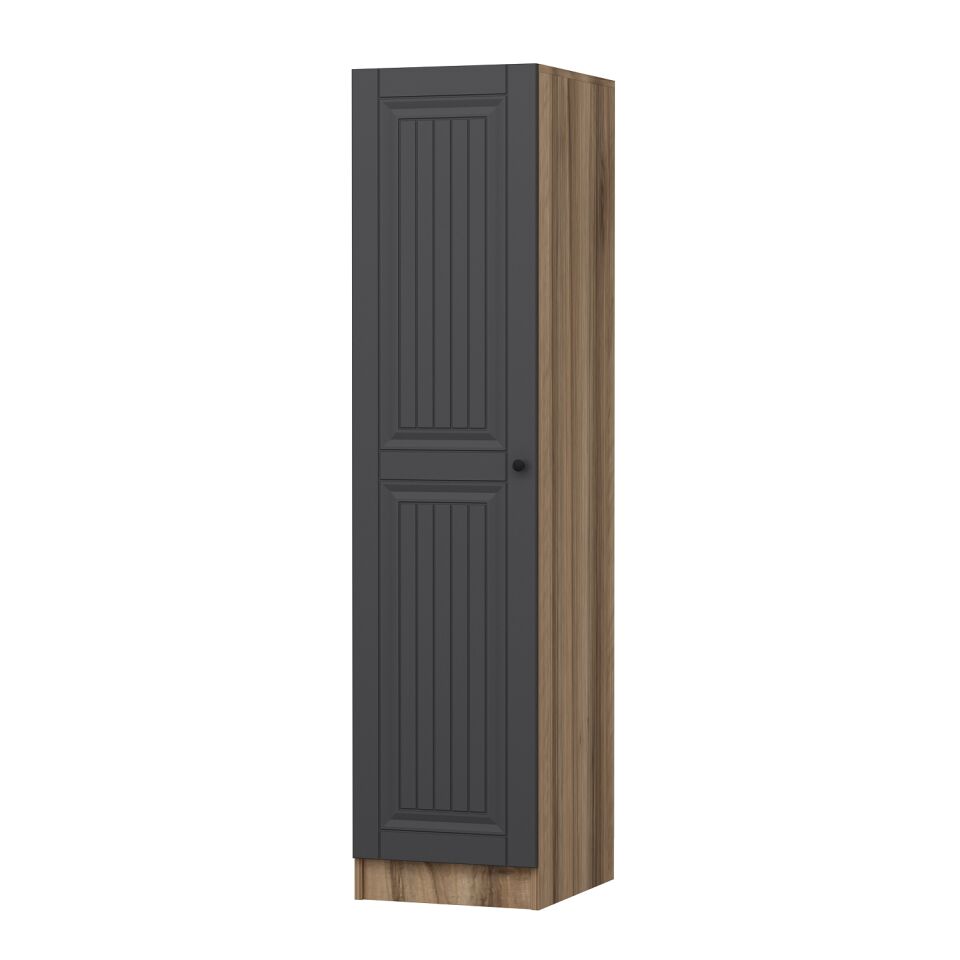 Minar Kale 1 Kapaklı Dolap İlkbahar Mebran 210CM - Dore/Antrasit - Askılıklı