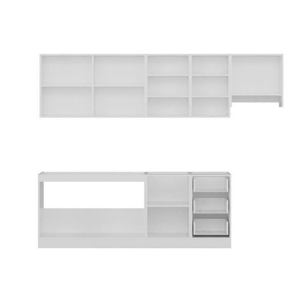 Minar 275 Cm Mutfak Dolabı Beyaz Antrasit 275-A7