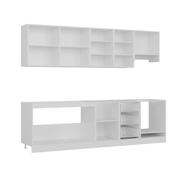 Minar 275 Cm Mutfak Dolabı Beyaz Antrasit 275-A8