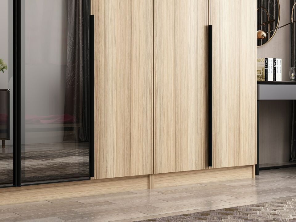 Nisa Plus 7 Kapaklı 2 Çekmece Dolap Dore Plus Dore Reflekte Cam