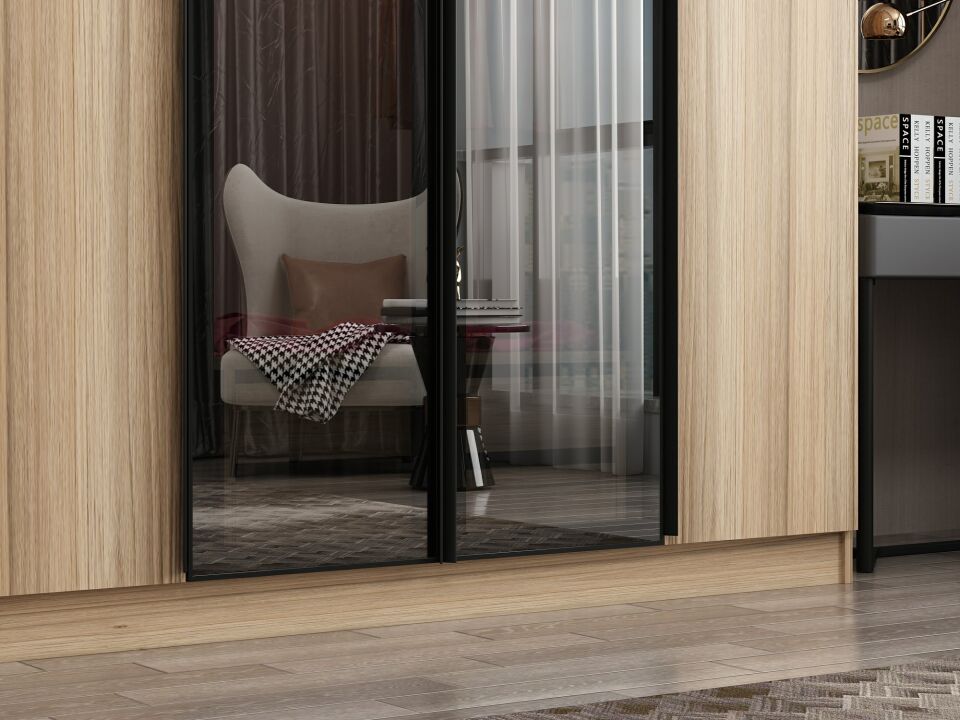 Nisa Plus 7 Kapaklı 4 Çekmece Dolap Dore Plus Dore Reflekte Cam