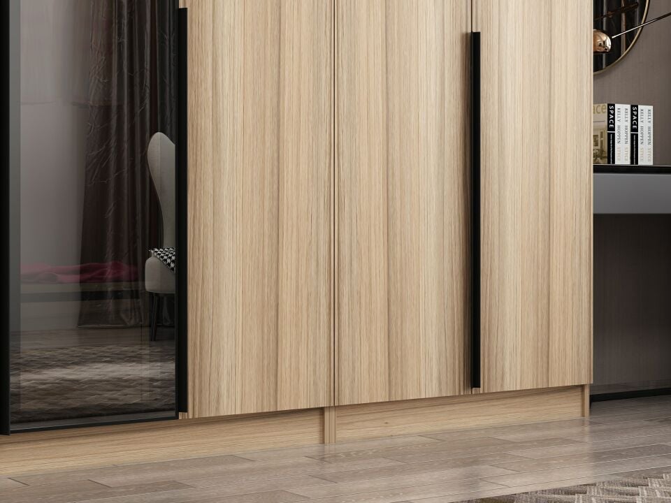 Nisa Plus 8 Kapaklı 2 Çekmece Dolap Dore Plus Dore Reflekte Cam