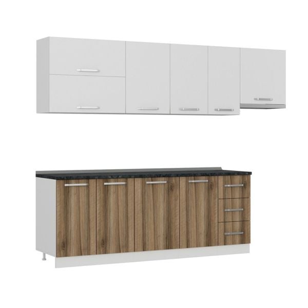 Minar 275 Cm Mutfak Dolabı Beyaz Dore 275-D4