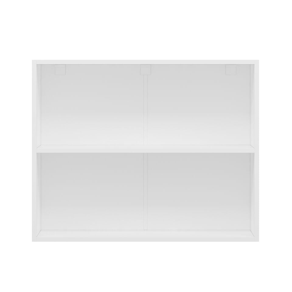 Alvinka Mutfak Modül Mbr_A Üst 2Dk1R 90-H72Cm Dolap Cam Beyaz Antrasit