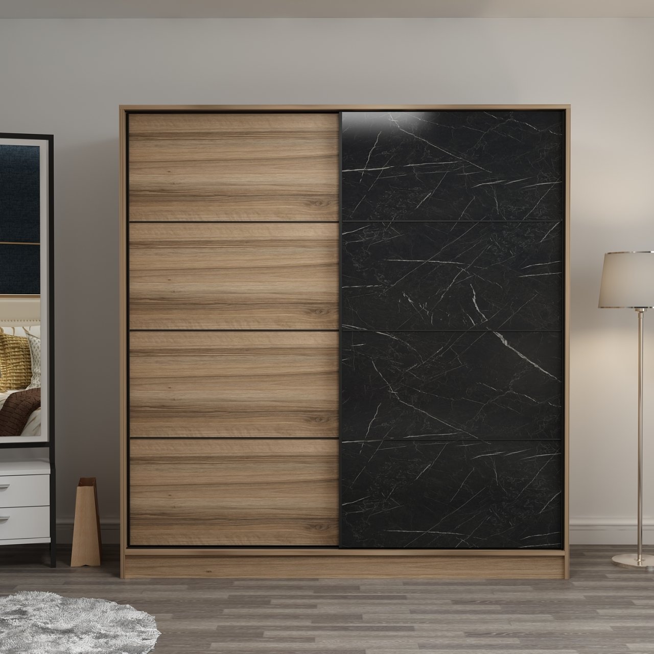 Minar Kale210Y 2K Sürgülü Dolap 220G - Dore Dore Royalmermer