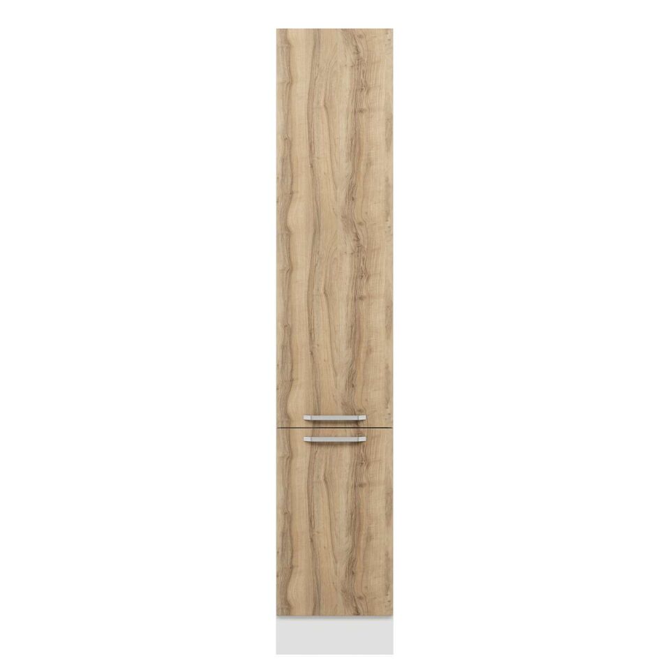 Alvinka Mutfak Modül Duz 45-H240Cm Boy Dolabı Beyaz Dore Mdf