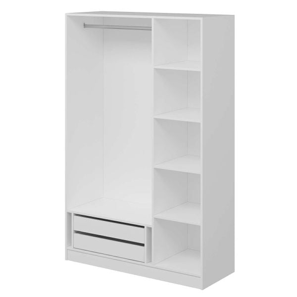 Kale 3 Kapaklı 2Ç Taçlı Dolap Beyaz Mebran Panjur Beyaz