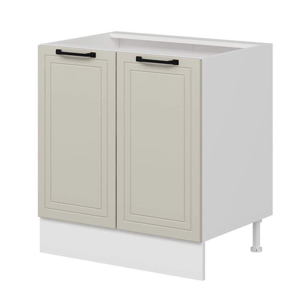 Alvinka Mutfak Modül Mbr_A Alt 2K1R 80Cm Dolap Beyaz Kumtaşı