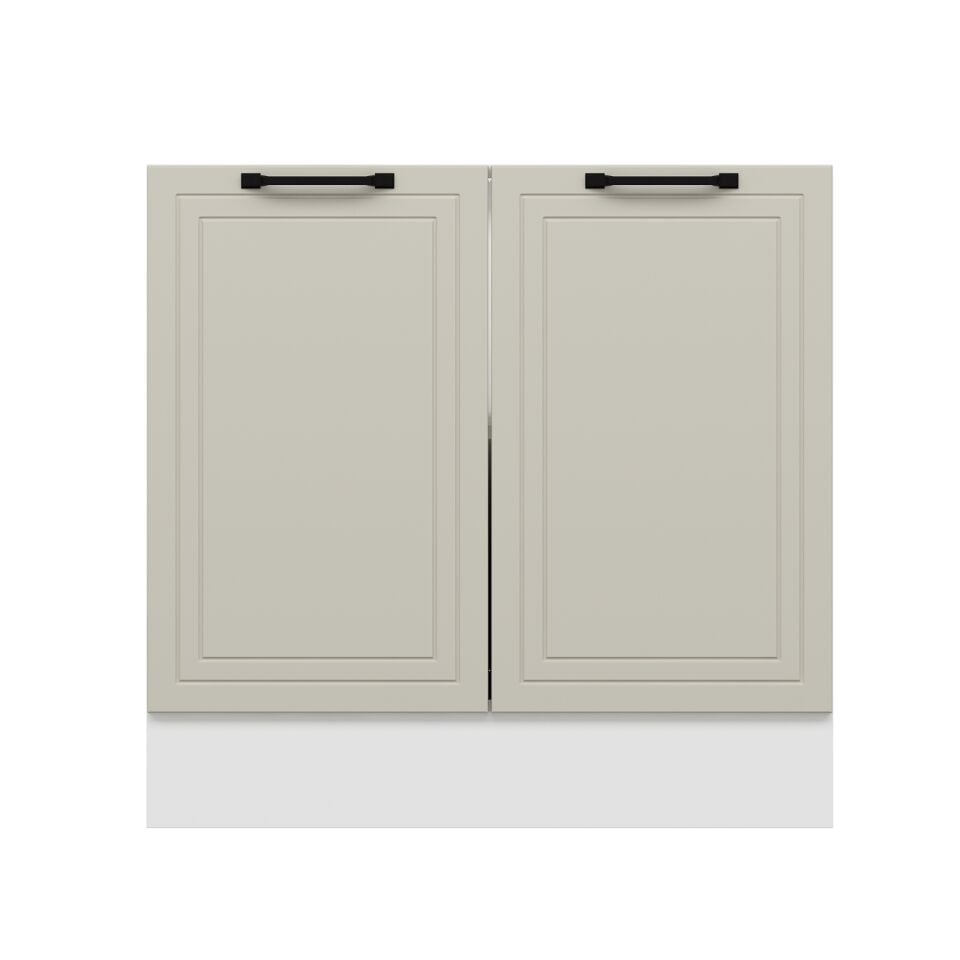 Alvinka Mutfak Modül Mbr_A Alt 2K1R 90Cm Dolap Beyaz Kumtaşı