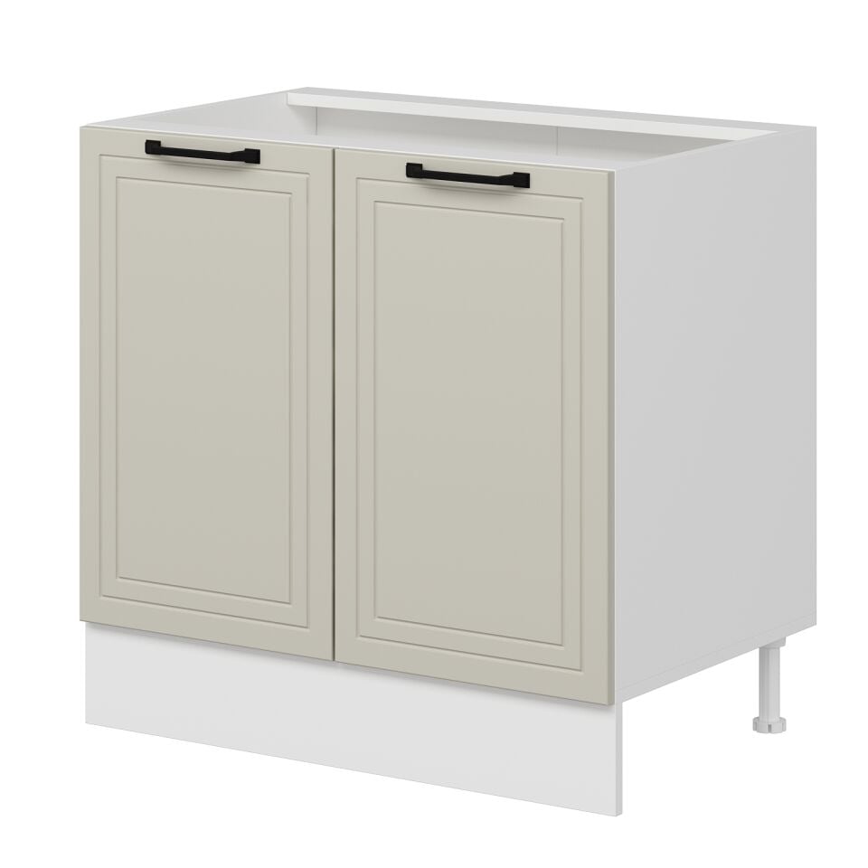 Alvinka Mutfak Modül Mbr_A Alt 2K1R 90Cm Dolap Beyaz Kumtaşı