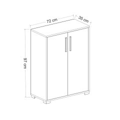 Minar Lupa Ayakkabılık - Çok Amaçlı Dolap - Beyaz