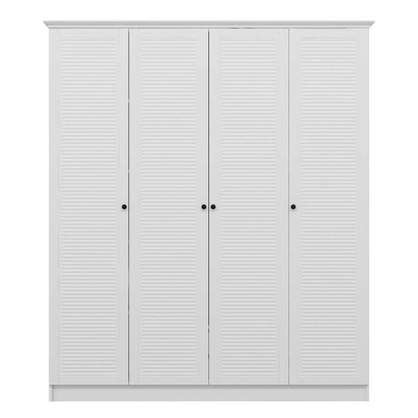 Kale 4 Kapaklı 2Ç Taçlı Dolap Beyaz Mebran Panjur Beyaz