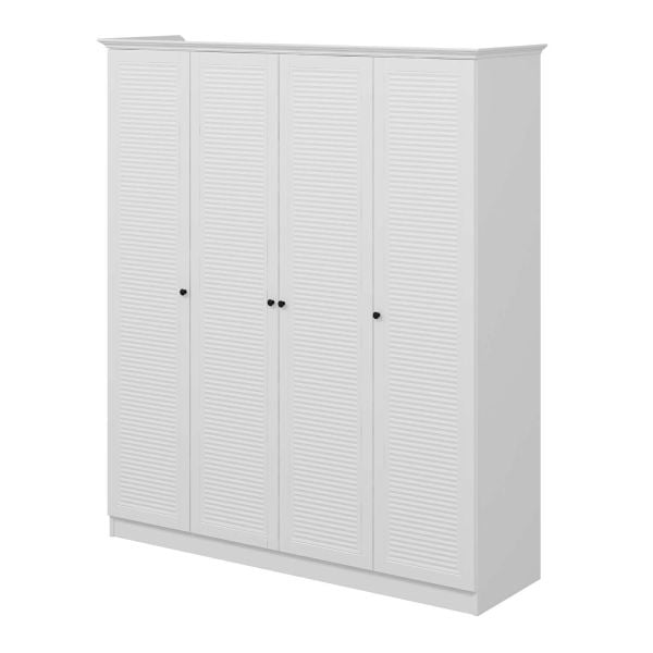 Kale 4 Kapaklı 2Ç Taçlı Dolap Beyaz Mebran Panjur Beyaz