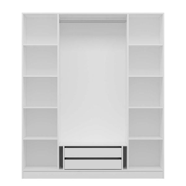 Kale 4 Kapaklı 2Ç Taçlı Dolap Beyaz Mebran Panjur Beyaz