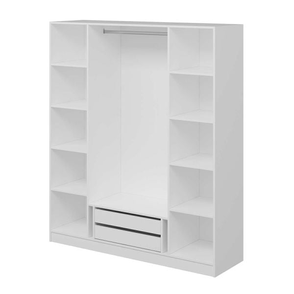 Kale 4 Kapaklı 2Ç Taçlı Dolap Beyaz Mebran Panjur Beyaz