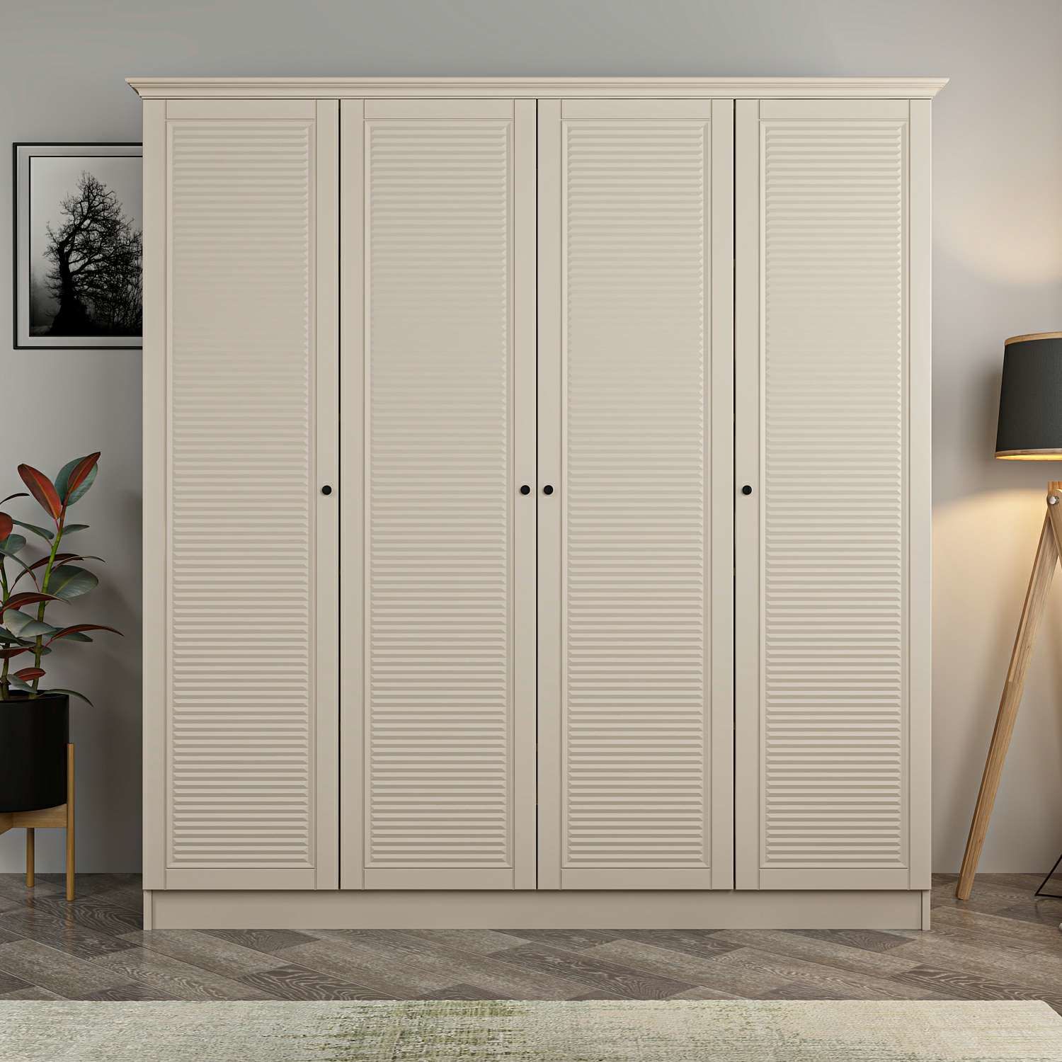 Kale 4 Kapaklı 2Ç Taçlı Dolap Kumtaşı Mebran Panjur Kumtaşı