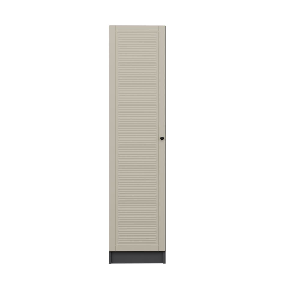 Minar Kale 1 Kapaklı Dolap Mebran Panjur 190CM - Antrasit/Kumtaşı - Askılıklı