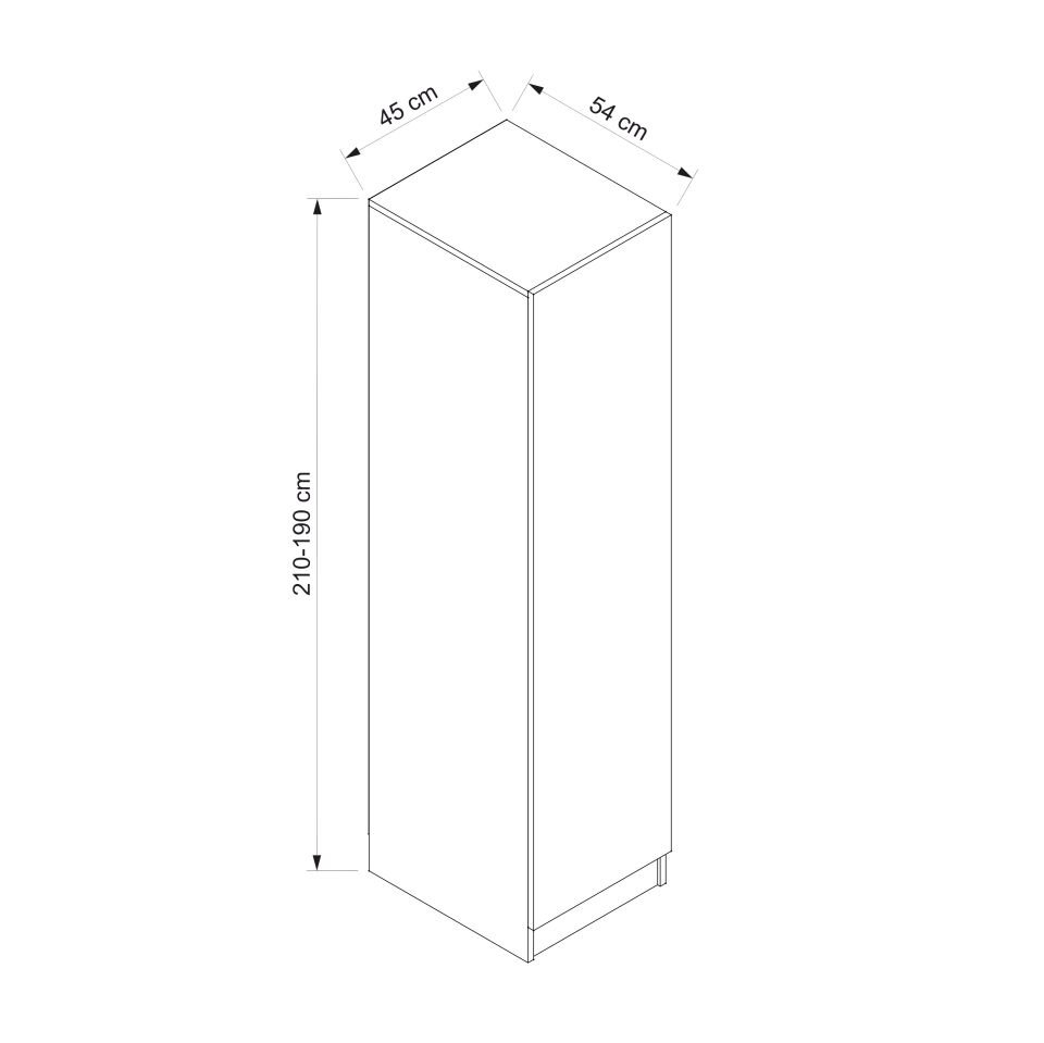 Minar Kale 1 Kapaklı Dolap Mebran Panjur 190CM - Antrasit/Kumtaşı - Askılıklı