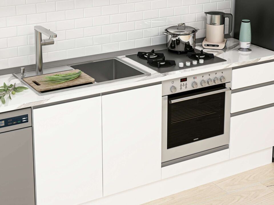 Alvinka 285X210 Cm High Gloss Mutfak Dolabı Mb-E80B40S45-2 High Gloss | Beyaz - Mdf
