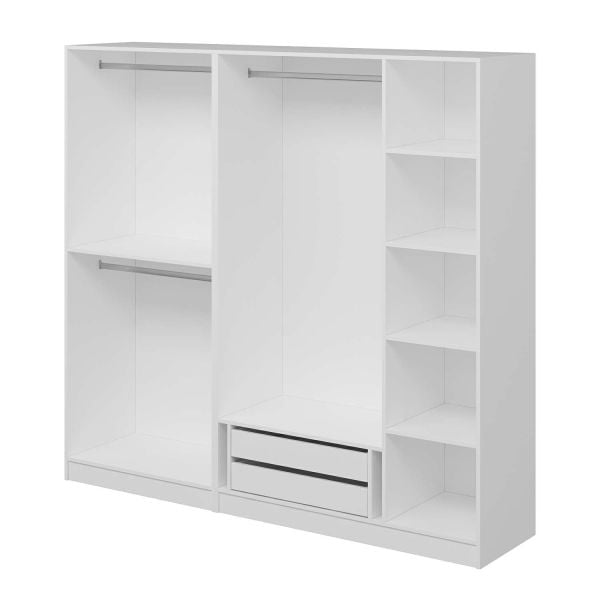 Kale 5 Kapaklı 2Ç Taçlı Dolap Beyaz Mebran Panjur Beyaz