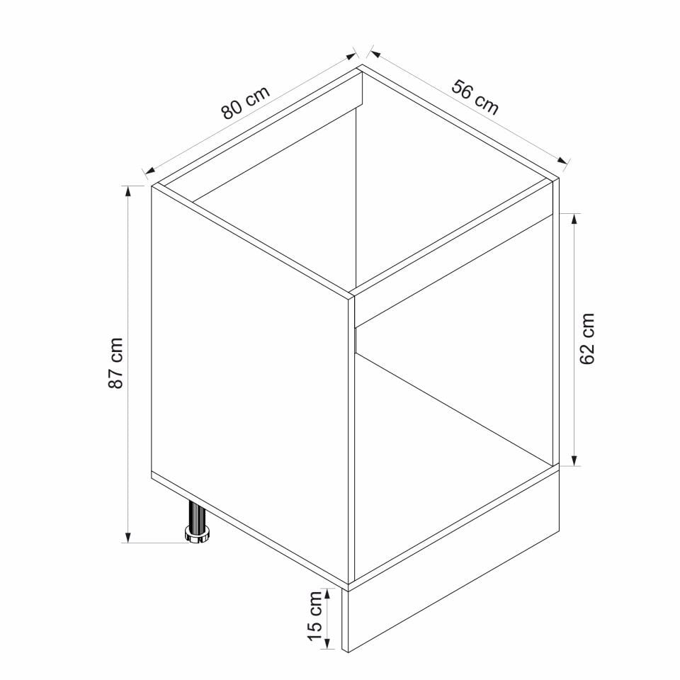 Alvinka Mutfak Modül Mbr_A Alt 2Ç 80Cm Evye Dolap Beyaz Kumtaşı