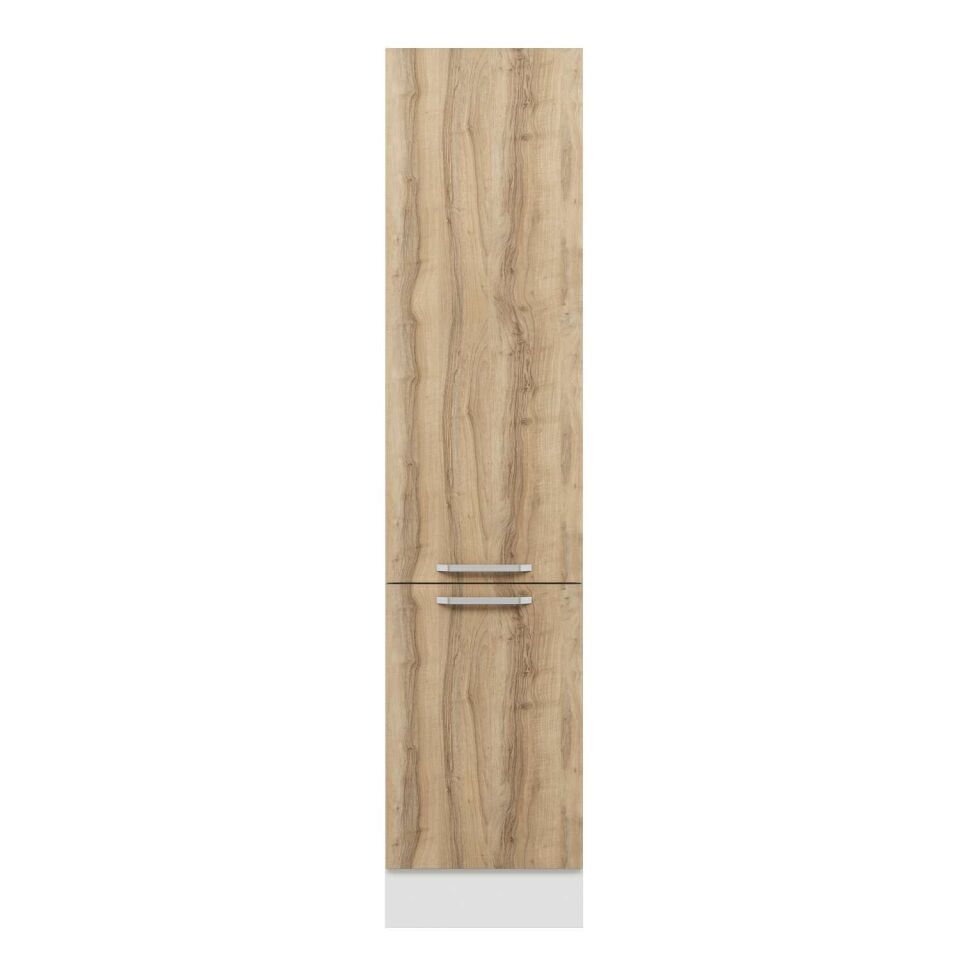 Alvinka Mutfak Modül Duz 50-H222Cm Boy Dolabı Beyaz Dore Mdf