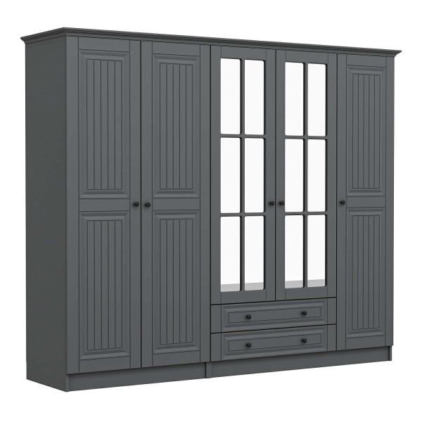 Kale 5 Kapaklı 2Ç Taçlı Dolap Mebran İlkbahar Antrasit