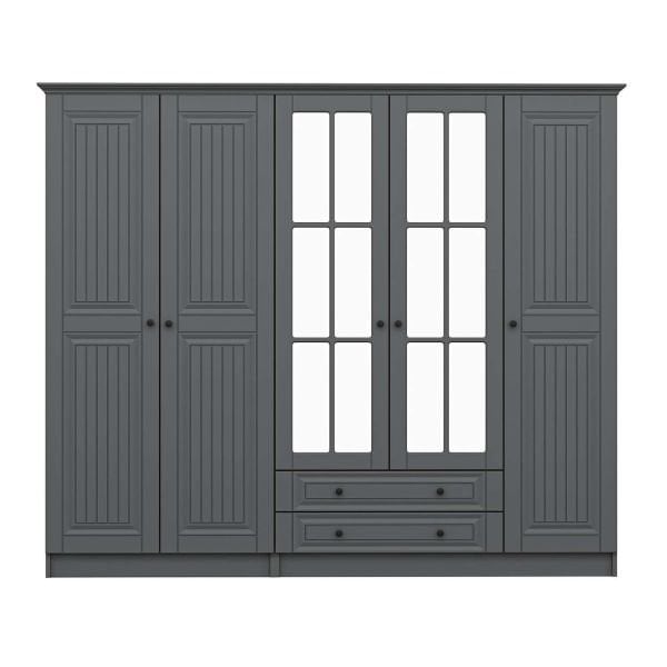 Kale 5 Kapaklı 2Ç Taçlı Dolap Mebran İlkbahar Antrasit