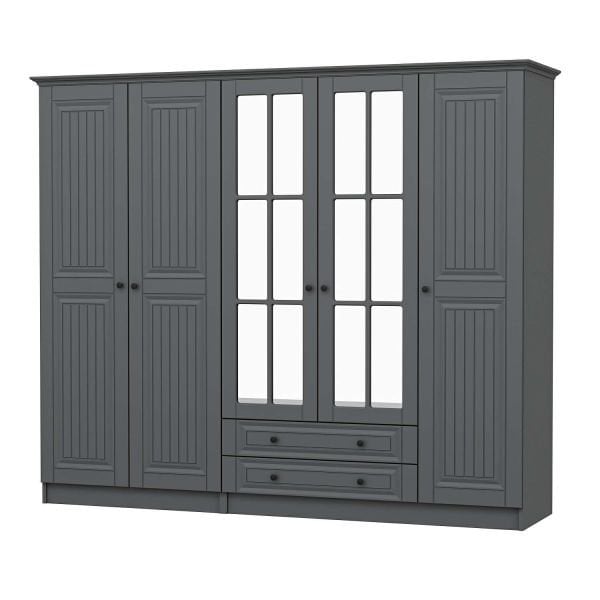 Kale 5 Kapaklı 2Ç Taçlı Dolap Mebran İlkbahar Antrasit