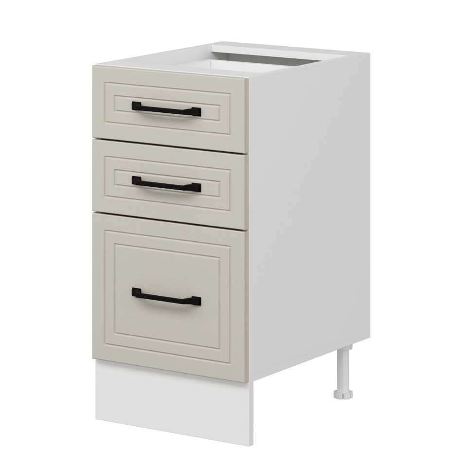 Alvinka Mutfak Modül Mbr_A Alt 3Ç1B2K 45Cm Dolap Beyaz Kumtaşı