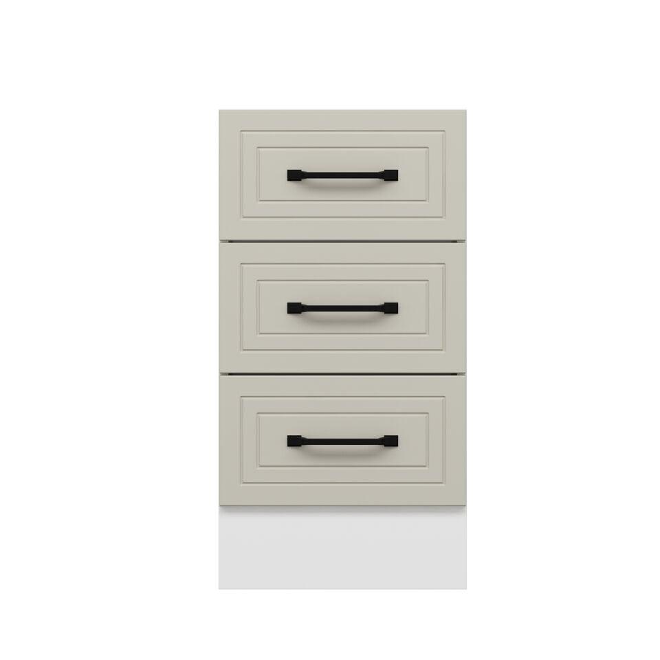 Alvinka Mutfak Modül Mbr_A Alt 3Ç 45Cm Dolap Beyaz Kumtaşı