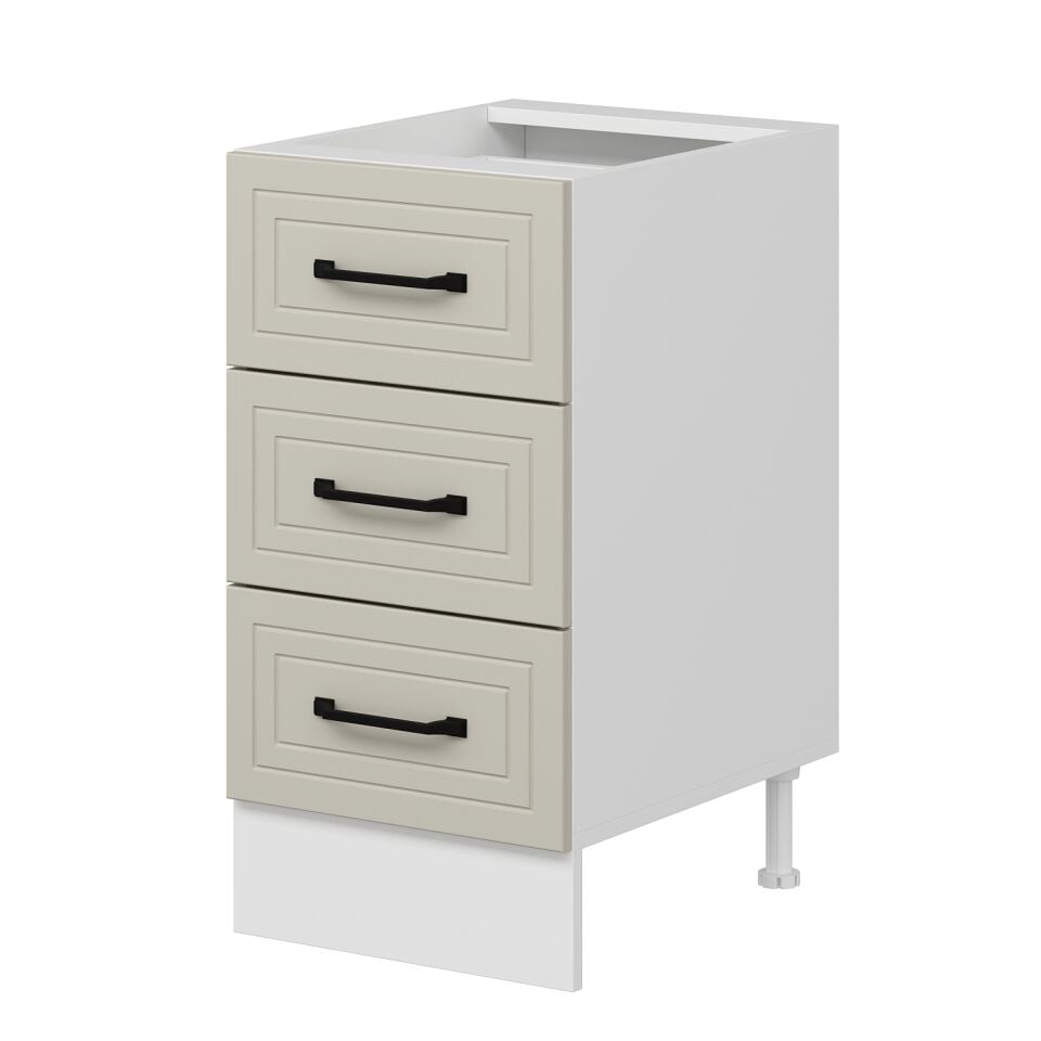 Alvinka Mutfak Modül Mbr_A Alt 3Ç Nray 45Cm Dolap Beyaz Kumtaşı