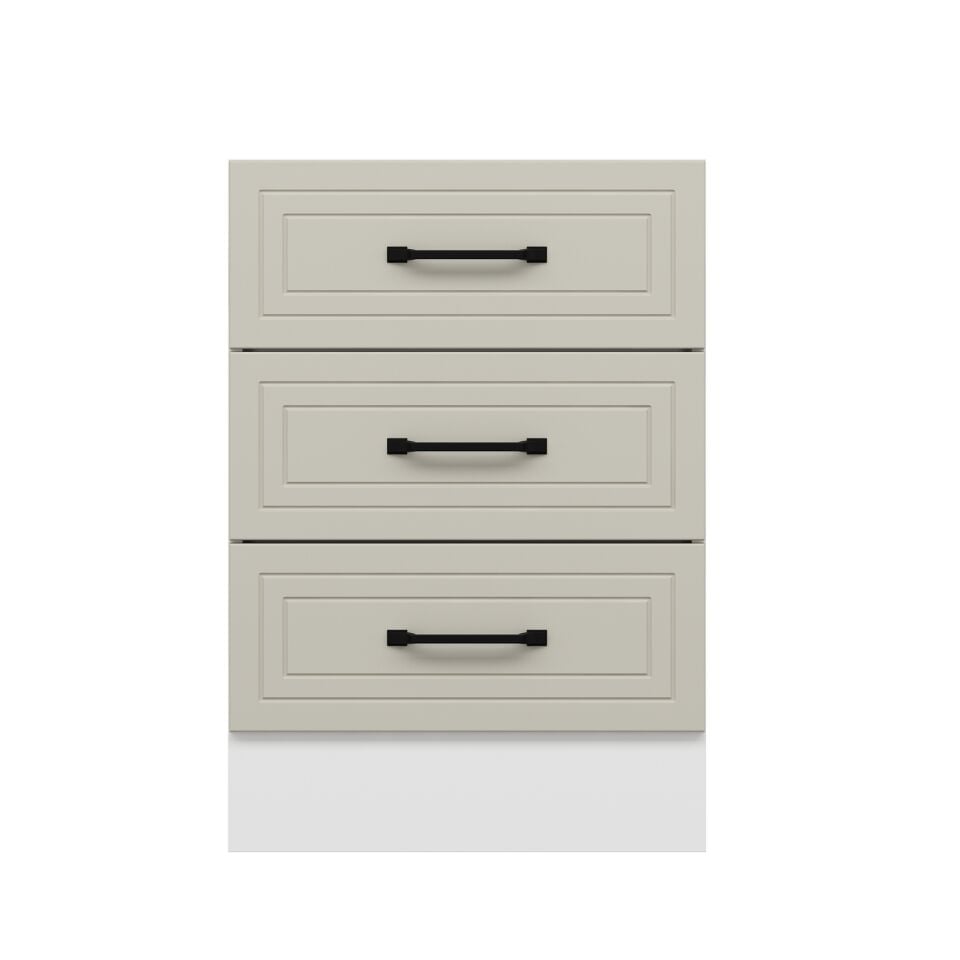 Alvinka Mutfak Modül Mbr_A Alt 3Ç Nray 60Cm Dolap Beyaz Kumtaşı