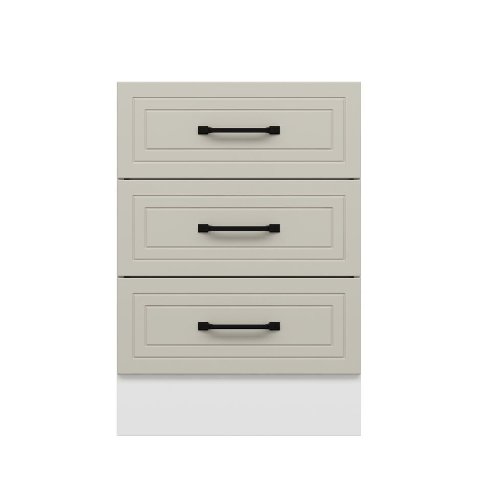 Alvinka Mutfak Modül Mbr_A Alt 3Ç 60Cm Dolap Beyaz Kumtaşı