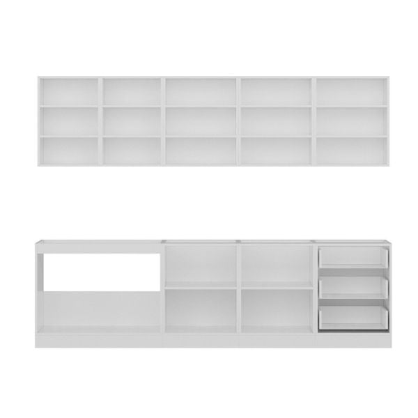 Minar 280 Cm Mutfak Dolabı Beyaz Dore 280-D2