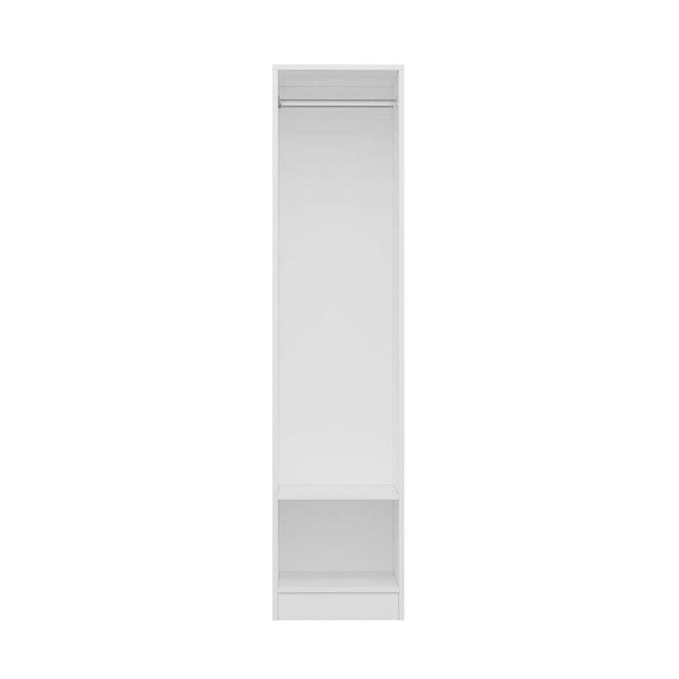 Minar Kale 1 Kapaklı Dolap Mebran Panjur 210CM - Beyaz/Kumtaşı - Askılıklı