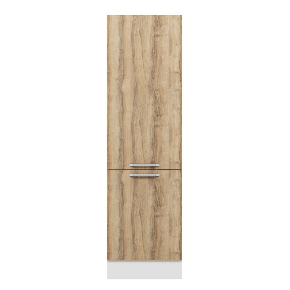Alvinka Mutfak Modül Duz 60-H210Cm Boy Dolabı Beyaz Dore Mdf