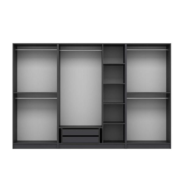 Kale 7 Kapaklı 2Ç Taçlı Dolap Antrasit Mebran Panjur Antrasit