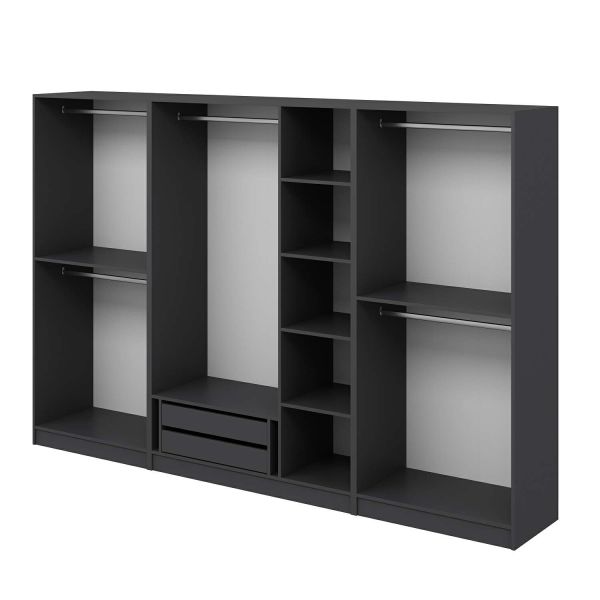 Kale 7 Kapaklı 2Ç Taçlı Dolap Antrasit Mebran Panjur Antrasit