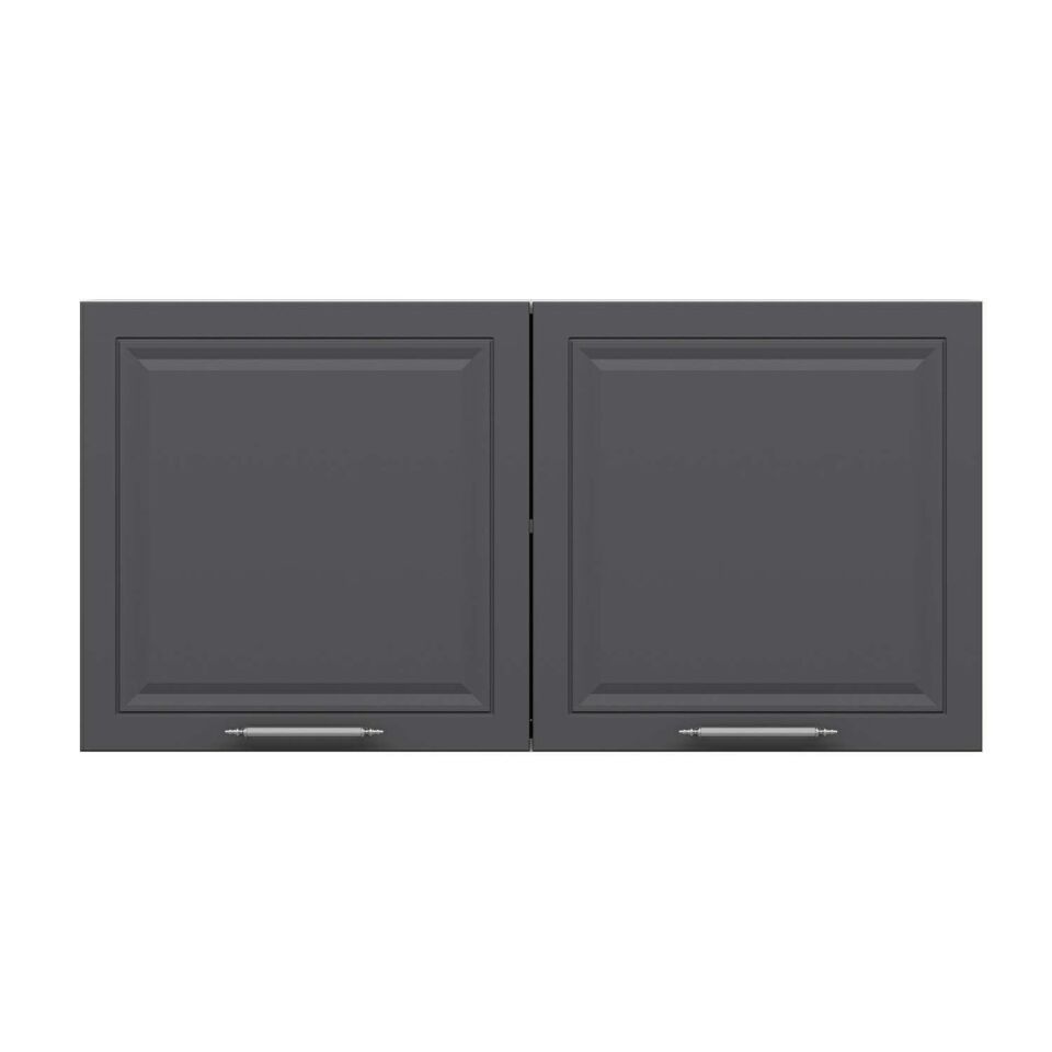 Alvinka Mutfak Modül Mbr_C Üst 2Dk1R 120-H60Cm Dolap Beyaz Antrasit Mdf
