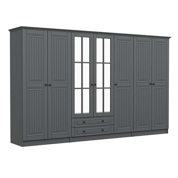 Kale 7 Kapaklı 2Ç Taçlı Dolap Mebran İlkbahar Antrasit