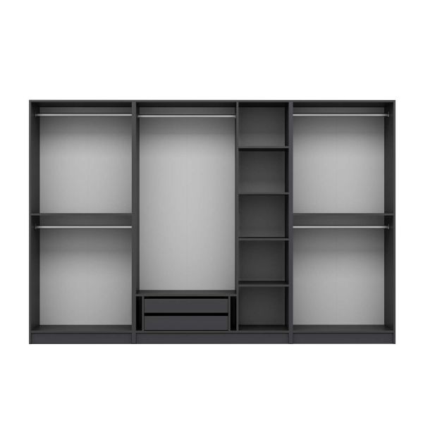 Kale 7 Kapaklı 2Ç Taçlı Dolap Mebran İlkbahar Antrasit