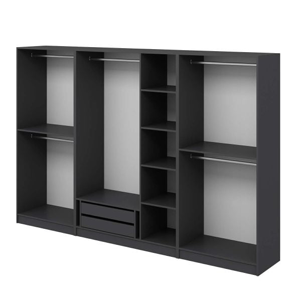 Kale 7 Kapaklı 2Ç Taçlı Dolap Mebran İlkbahar Antrasit