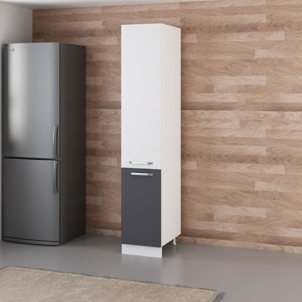 Minar 40 Cm Mutfak Boy Dolabı - Beyaz/Antrasit D40-A1