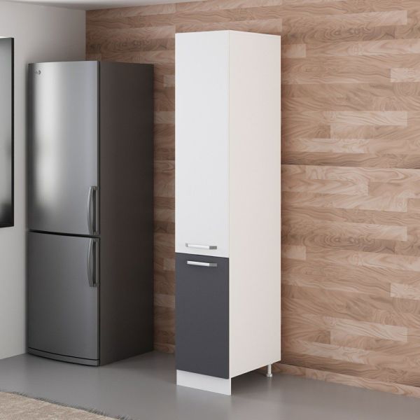 Minar 40 Cm Mutfak Boy Dolabı - Beyaz/Antrasit D40-A1