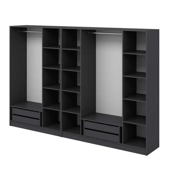 Kale 7 Kapaklı 4Ç Taçlı Dolap Antrasit Mebran Panjur Antrasit